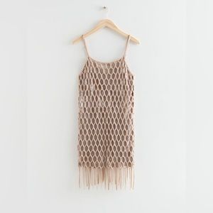 & other stories Lavered Beaded Slip Mini Dress